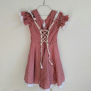 Checkered Oktoberfest costume dress